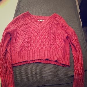American eagle pink sweater